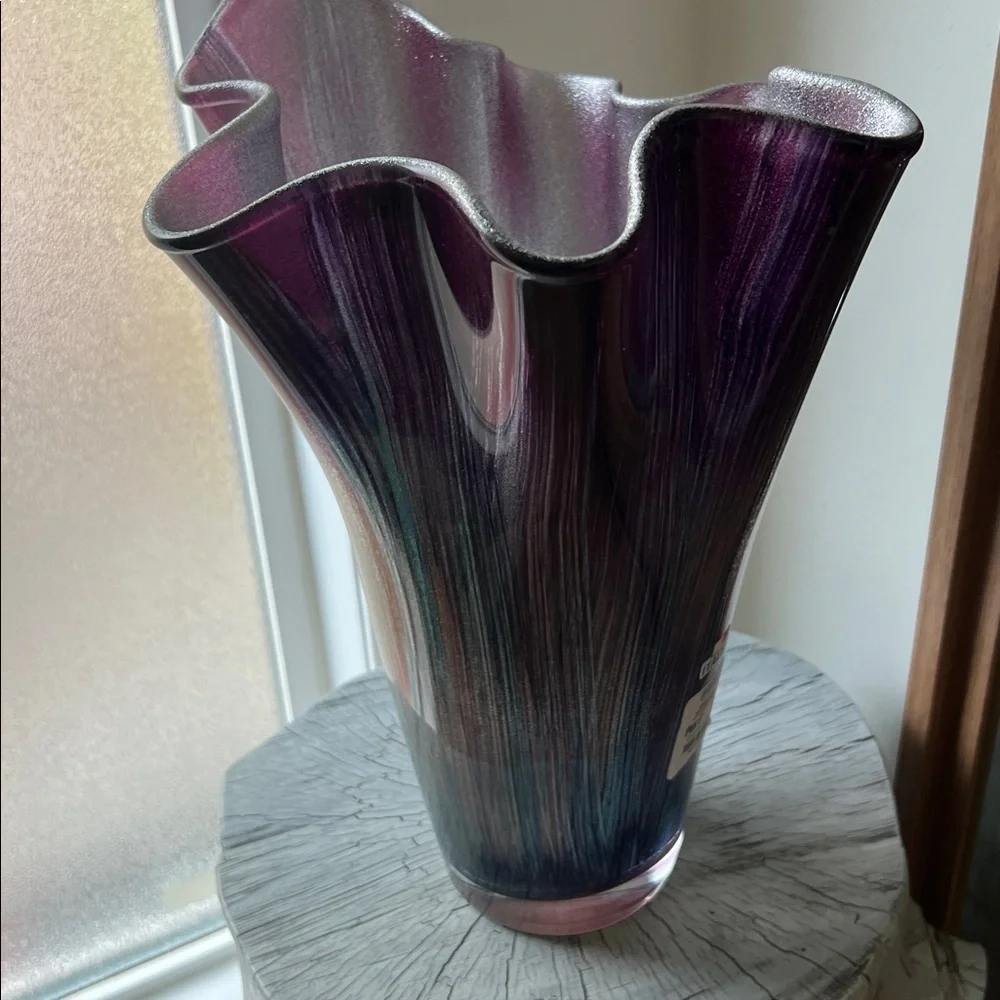 Pier 1 Imports Murano Glass Vase Made In Italy New with Tags